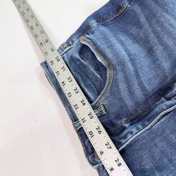 Judy Blue Jeans Womens 31 Medium Blue Skinny Denim Button Zipper Fly - Picture 4 of 10